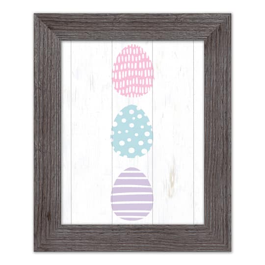 Tri Eggs 1 11" x 14" Western Gray Framed Print